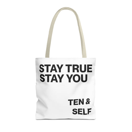 TEN & SELF Stay True Black Tote Bag