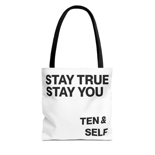 TEN & SELF Stay True Black Tote Bag